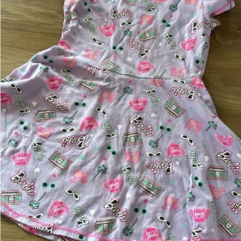 Barbie Pink and White Kids Dress